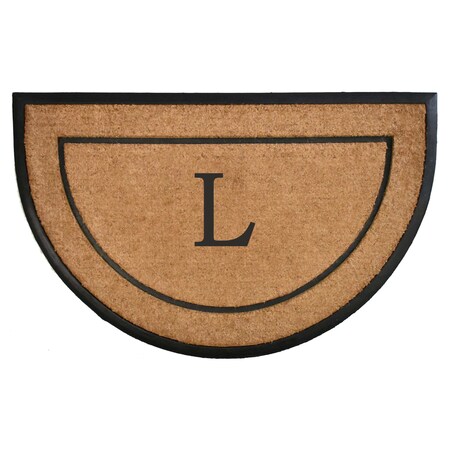 Calloway Mills Monogram Door Mat, Black, Natural, 30 in W x 48 in L 106573048L